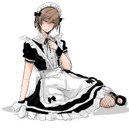 Anime boy in maid outfit